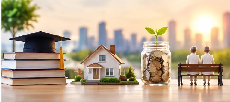 Goal based investment planning for education home and retirement